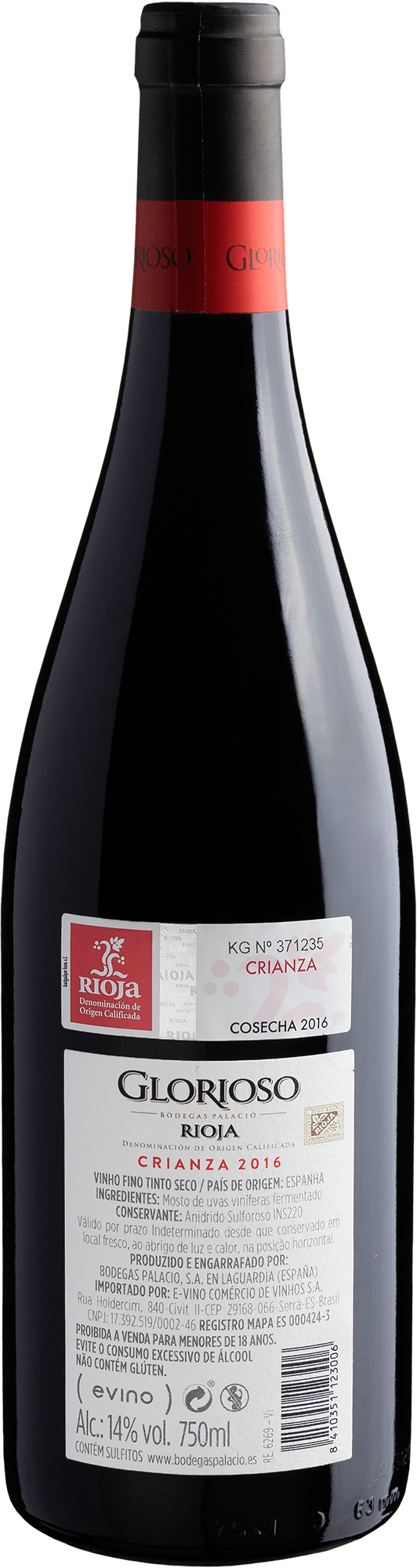 Bodegas Palacio Glorioso Crianza Rioja DOC 2016 2