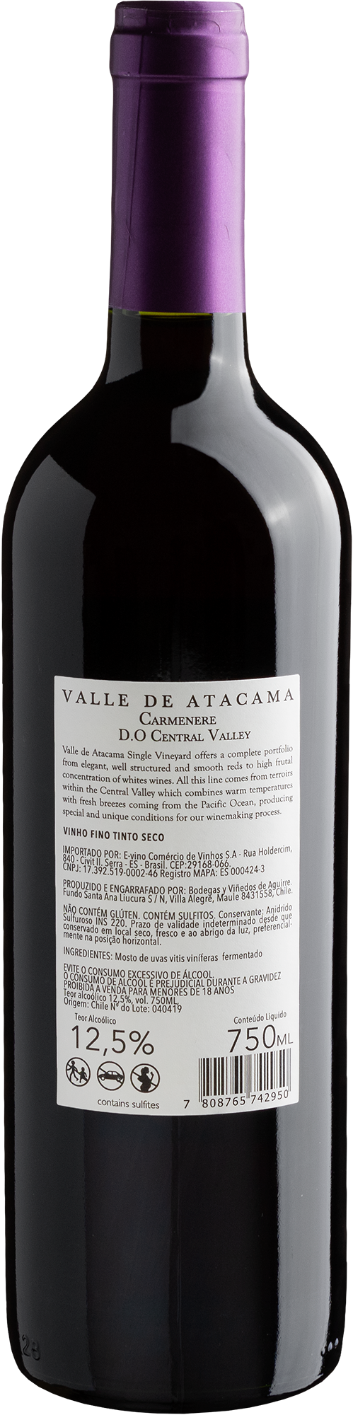 Valle de Atacama Single Vineyard Carménère 2019 2