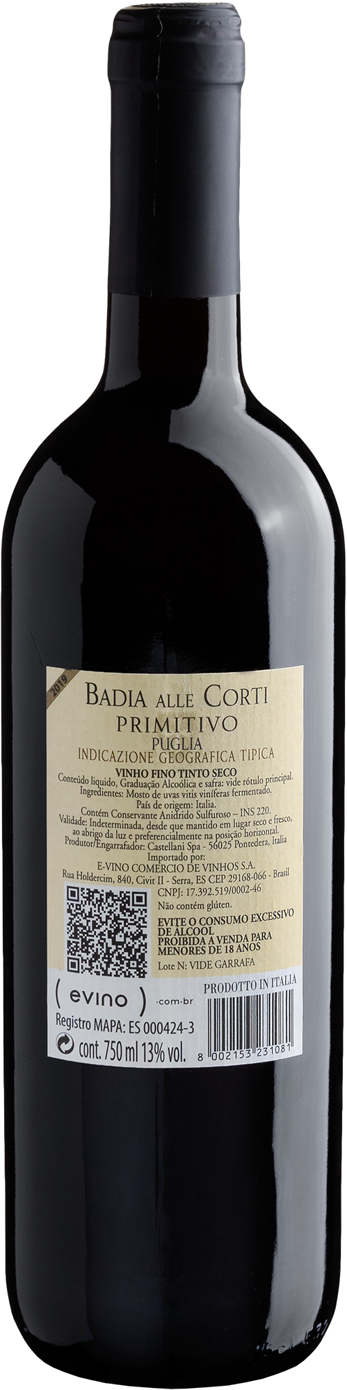 Badia Alle Corti Primitivo di Puglia 2019 2