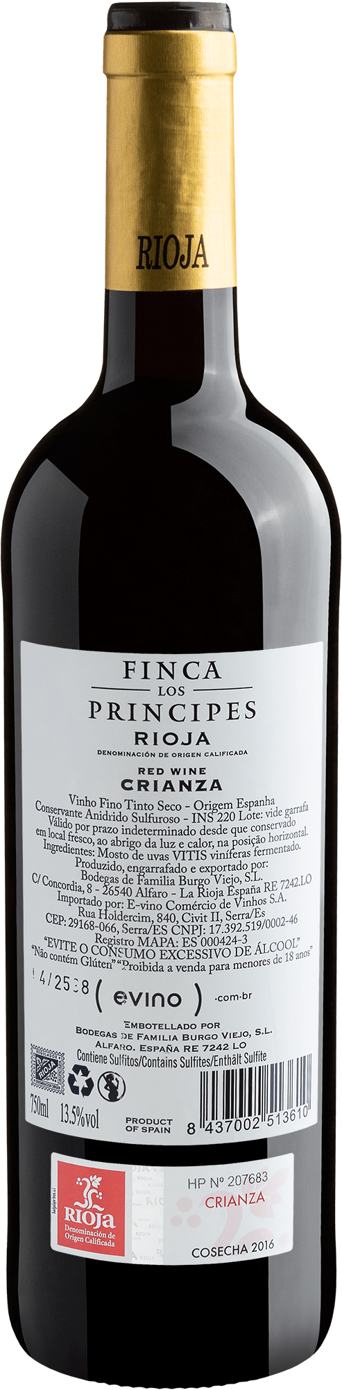 Finca Los Principes Crianza Rioja DOC 2016 2