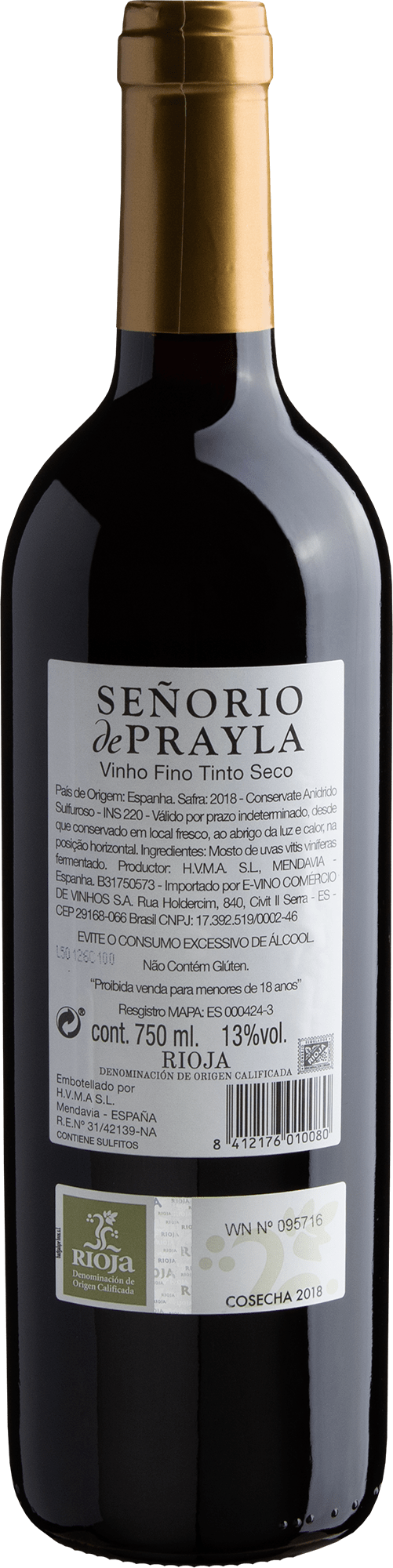 Señorio de Prayla Rioja DOCa 2018 2