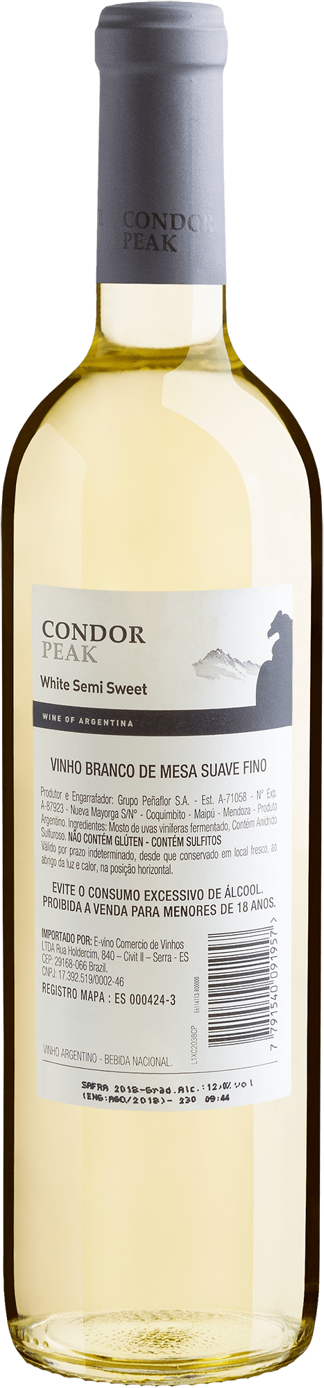 Condor Peak White Semi Sweet 2018 2