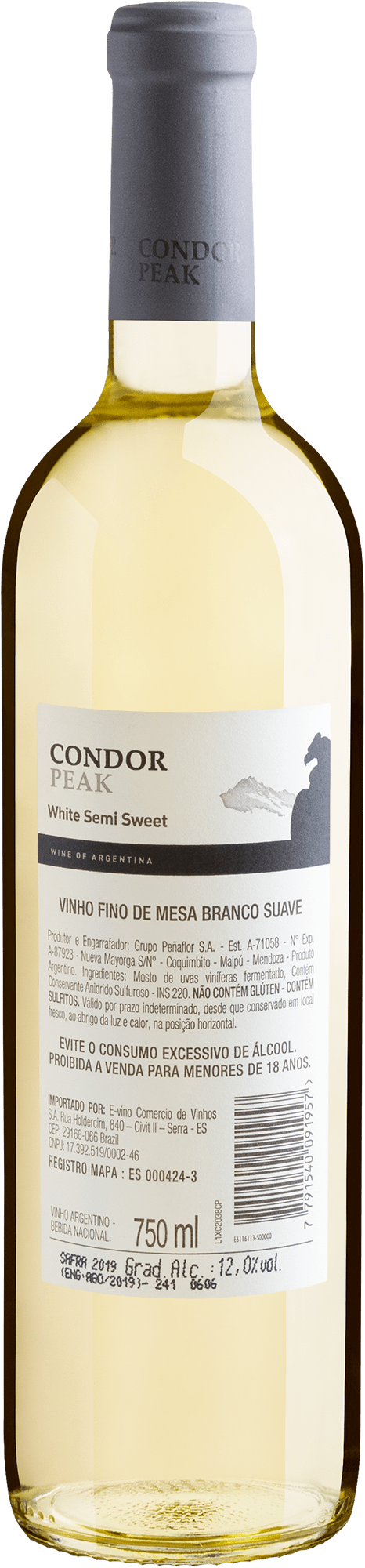 Condor Peak White Semi Sweet 2019 2