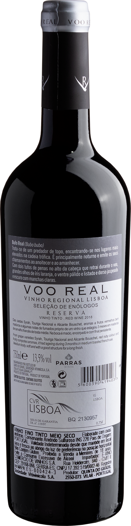 Voo Real Reserva Seleção de Enólogos 2018 2