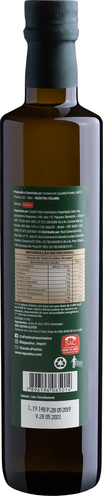 Azeite Extra Virgem La Pastina (500ml) 2