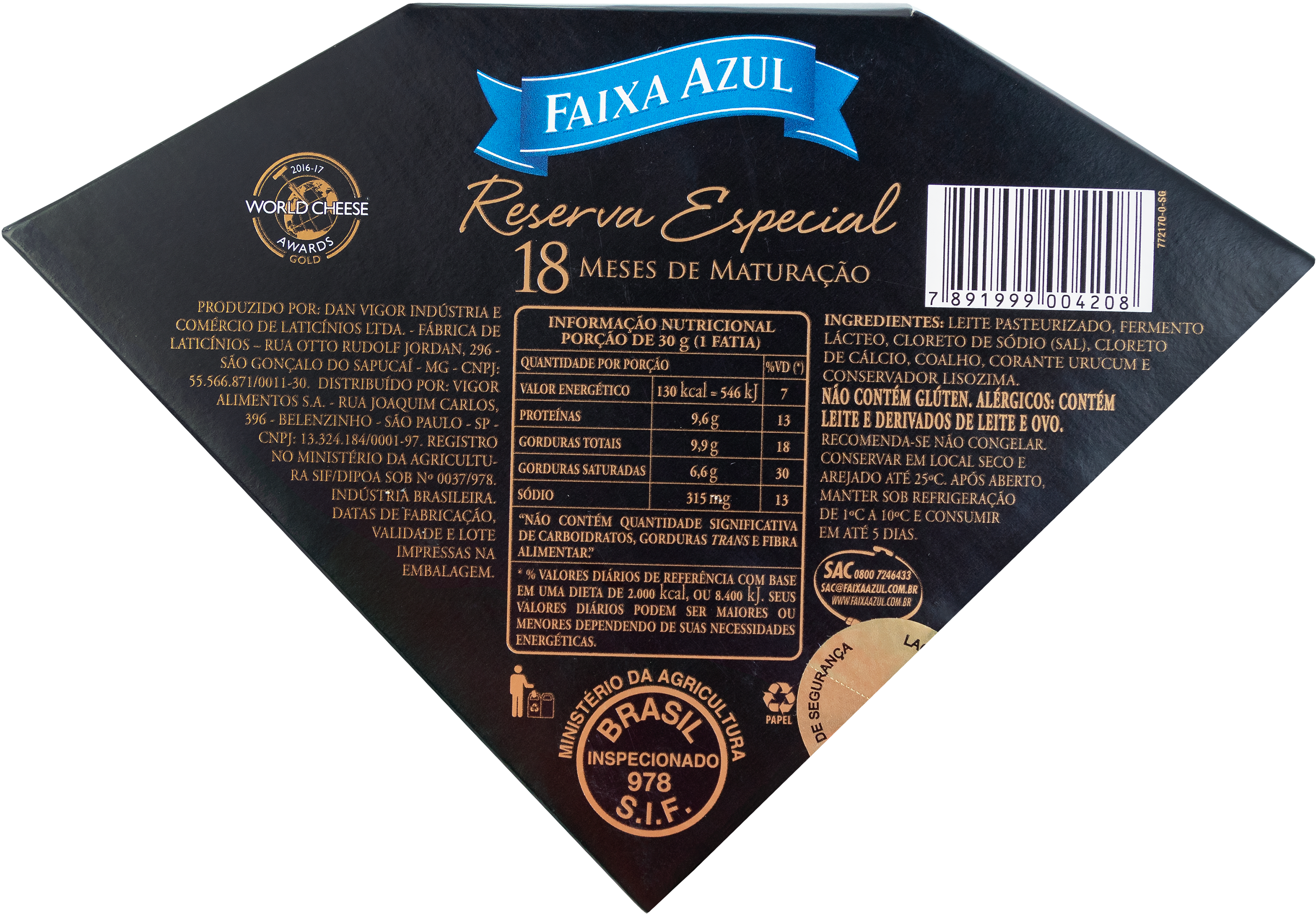 Queijo Parmesão Reserva Especial 18 meses Faixa Azul - 205g 2