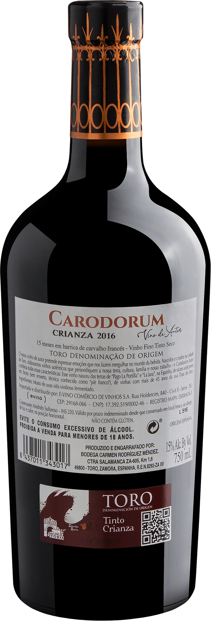 Carodorum Vino de Autor Crianza Toro D.O. 2016 2