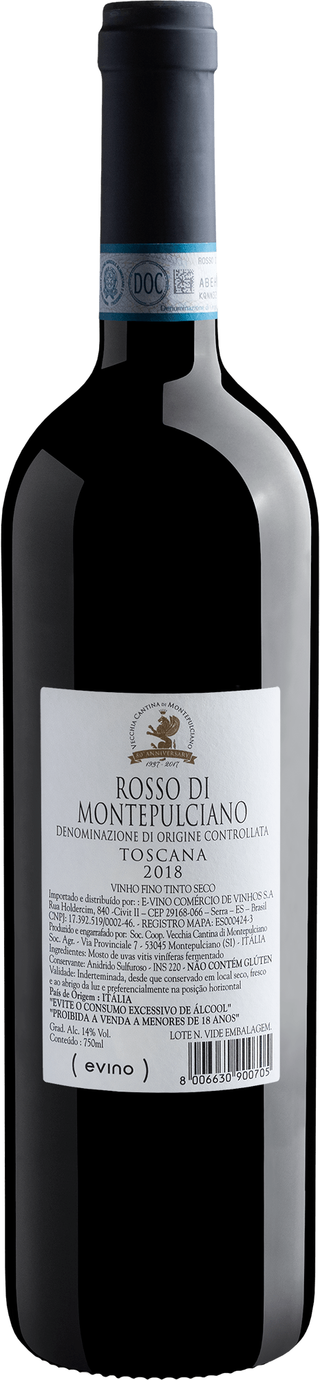 Vecchia Cantina 80º Rosso di Montepulciano DOC 2018 2