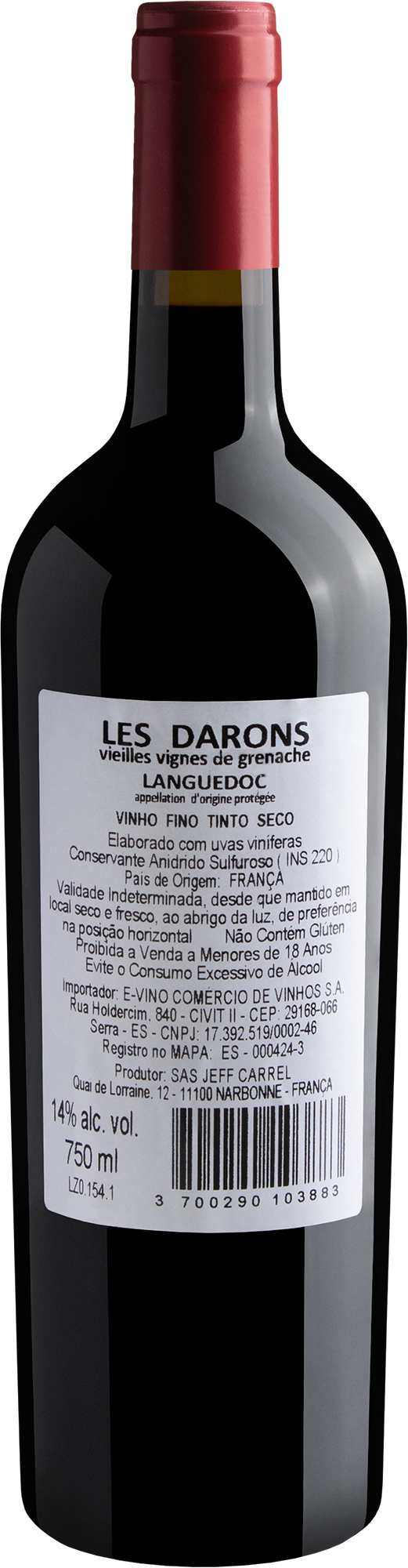 Les Darons By Jeff Carrel Languedoc AOP 2018 2