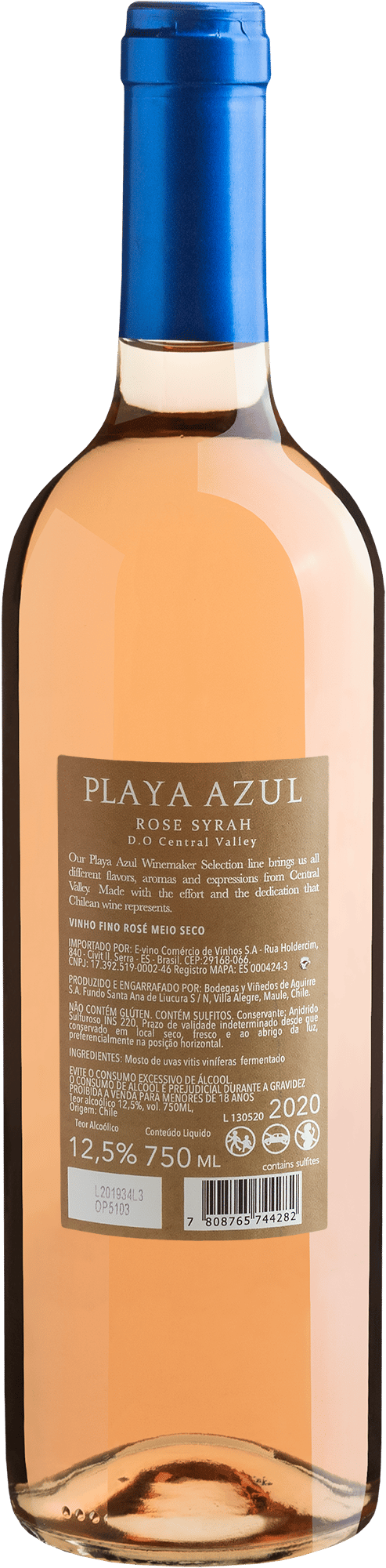 Playa Azul Winemaker Selection Rosé Syrah Central Valley D.O. 2020 2
