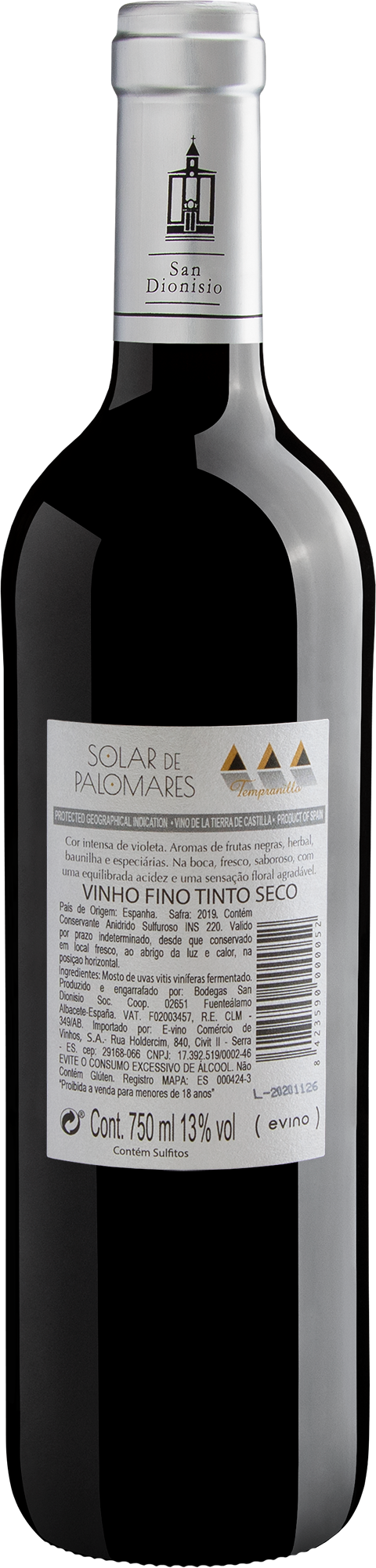 Solar de Palomares Tempranillo 2019 2
