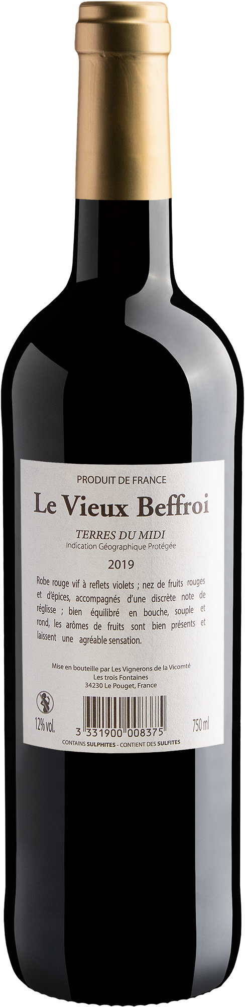 Le Vieux Beffroi Terres du Midi IGP 2019 2