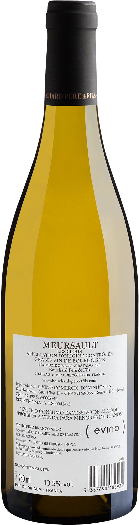 Bouchard Père & Fils Grand Vin de Bourgogne Meursault Les Clous AOC 2017 2