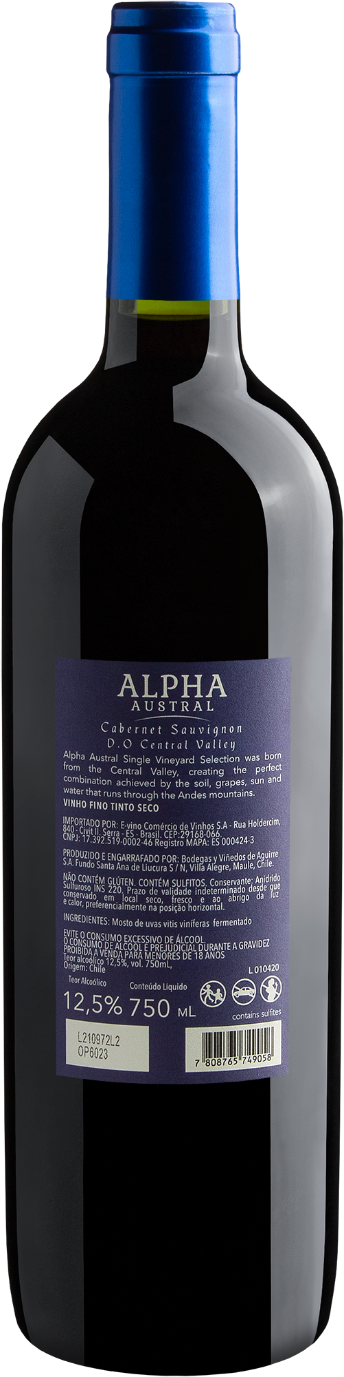Alpha Austral Single Vineyard Selection Cabernet Sauvignon Central Valley D.O. 2