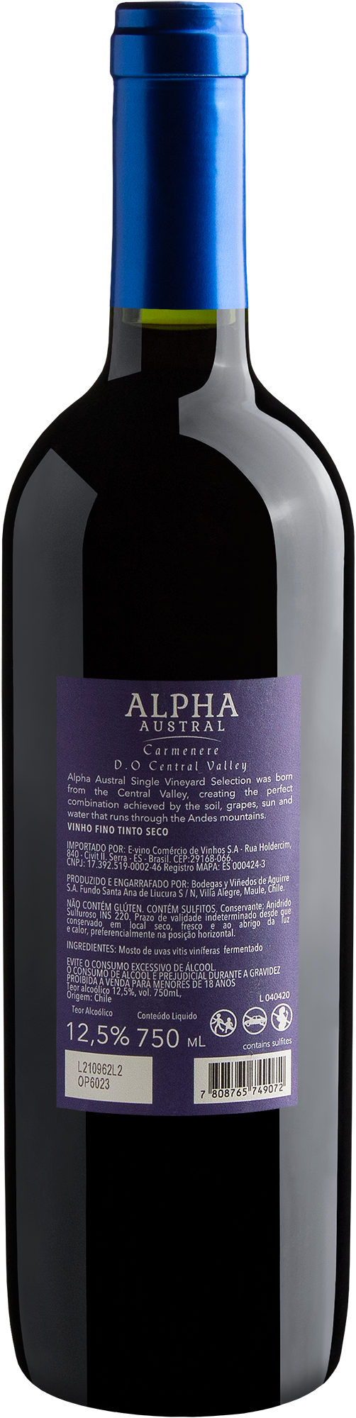 Alpha Austral Single Vineyard Selection Carménère Central Valley D.O. 2