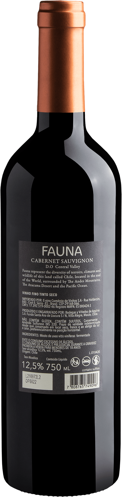 Fauna Single Vineyard Selection Cabernet Sauvignon Central Valley D.O. 2020 2