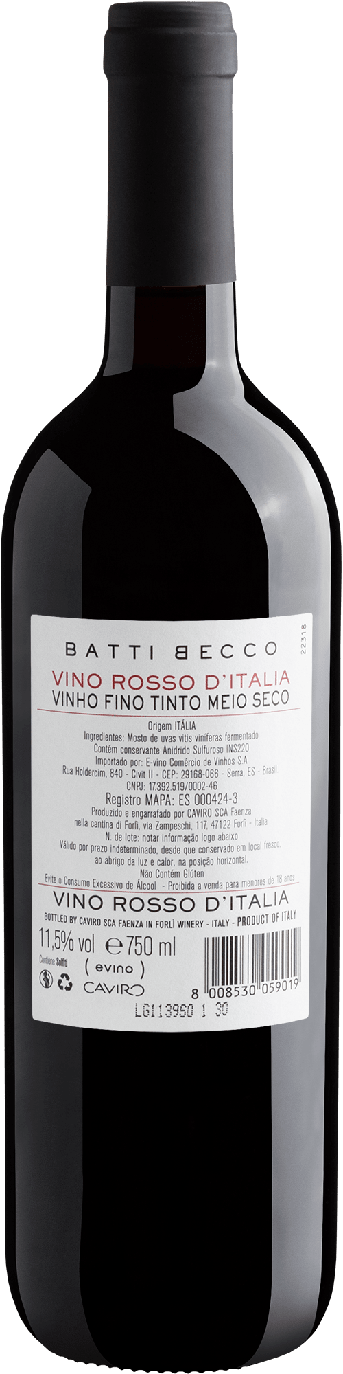 Batti Becco Vino Rosso d'Italia 2