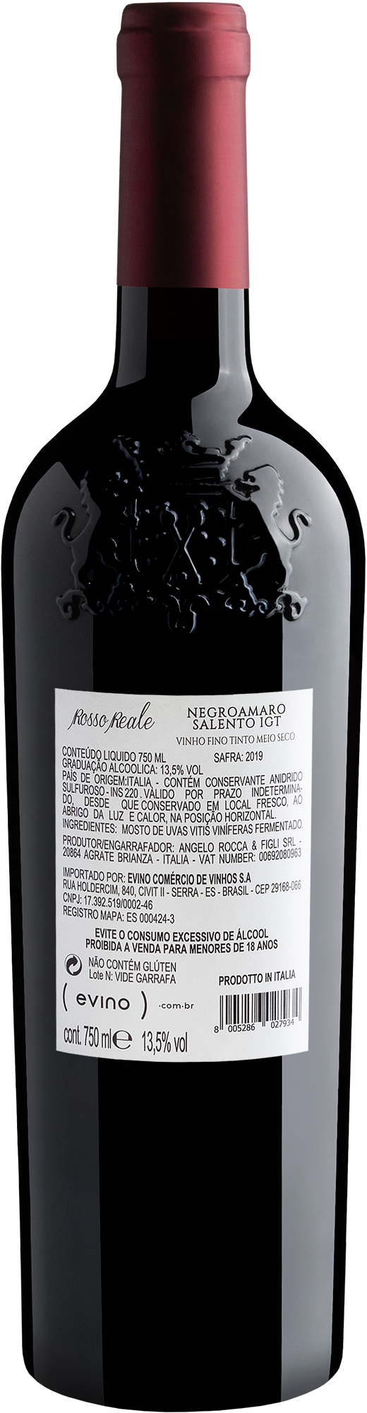 Rosso Reale Negroamaro Salento IGT 2019 2