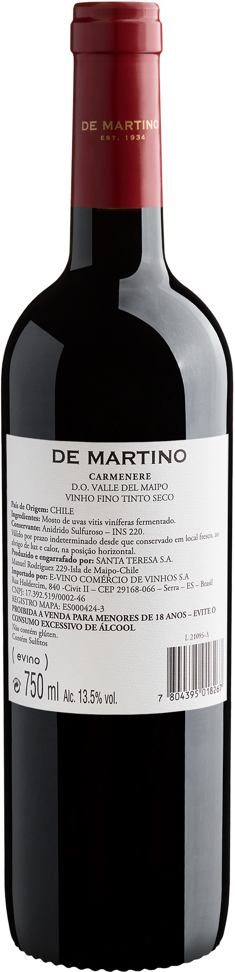 De Martino Carménère Valle del Maipo D.O. 2020 2