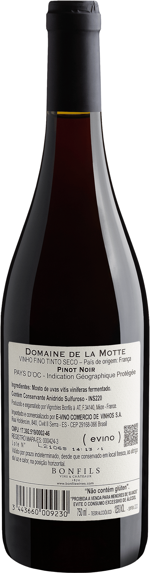 Domaine de La Motte Pinot Noir Pays d'Oc IGP 2020 2