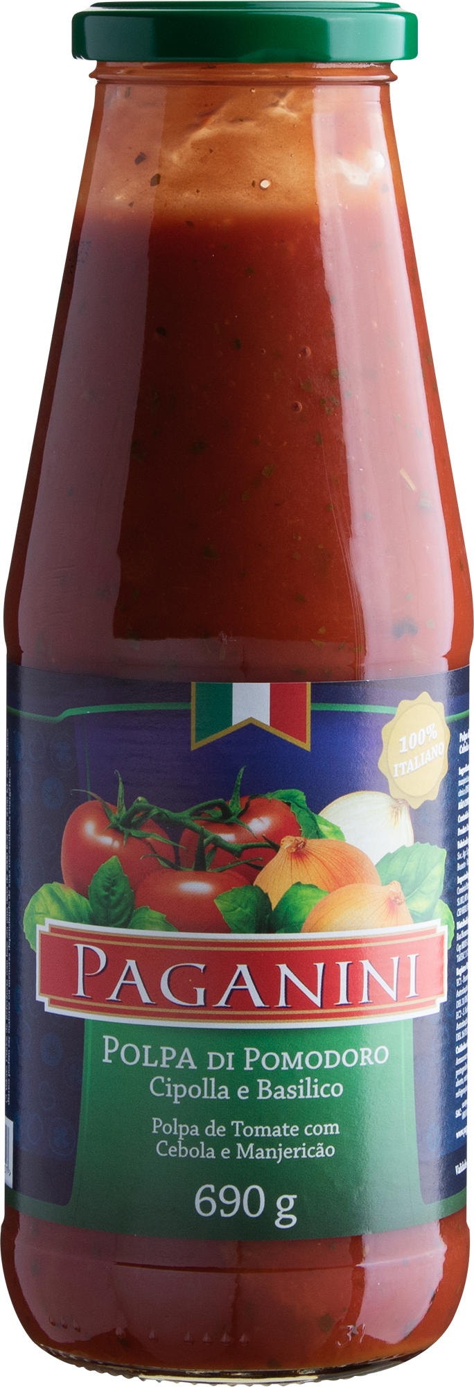 Polpa de Tomate com Manjericão e Cebola Paganini - 690g