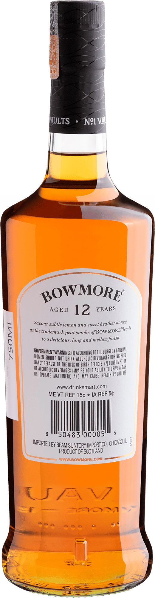 Bowmore 12 Years Old Islay Single Malt Scotch Whisky - 750 mL | Evino