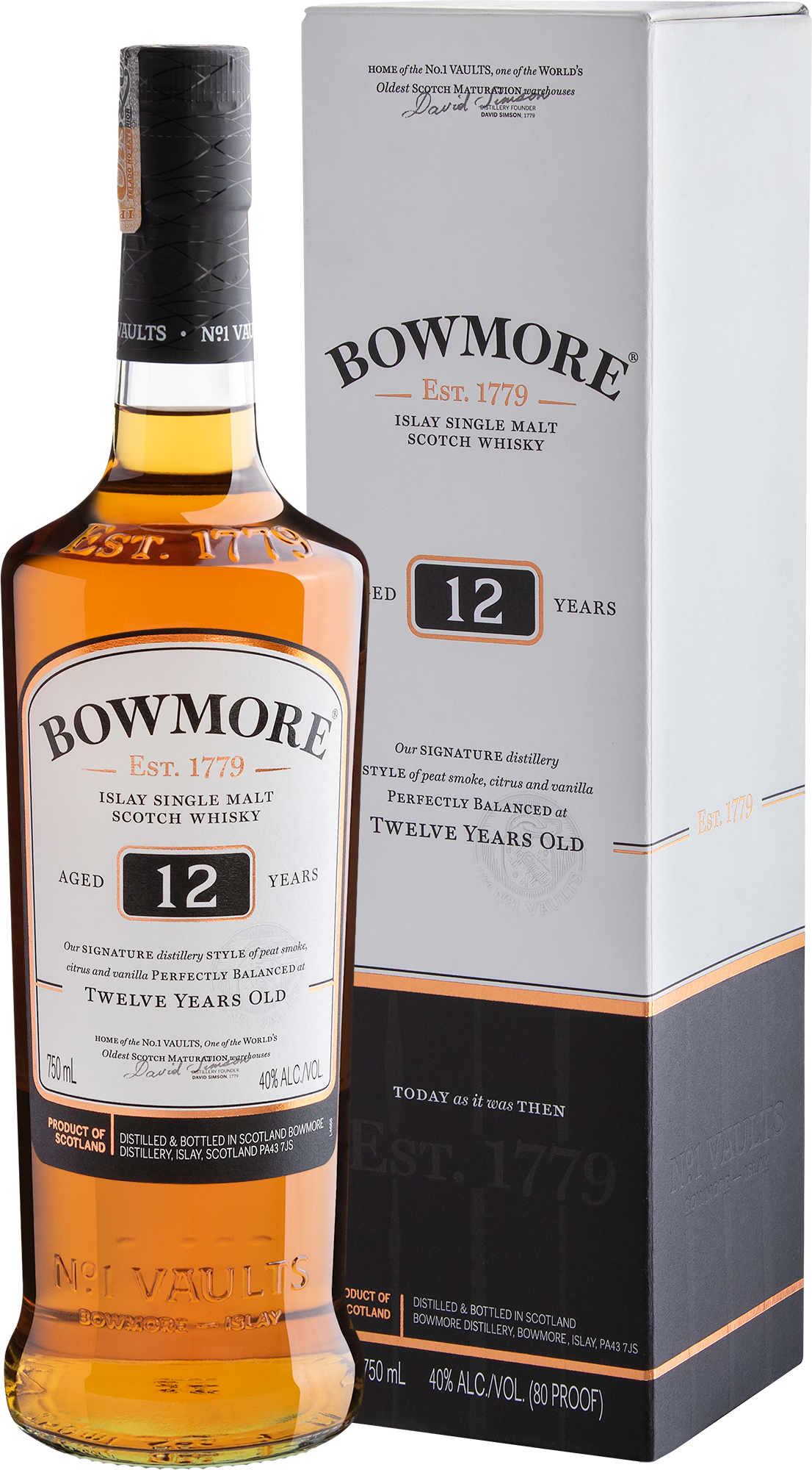 Bowmore 12 Years Old Islay Single Malt Scotch Whisky - 750 mL | Evino