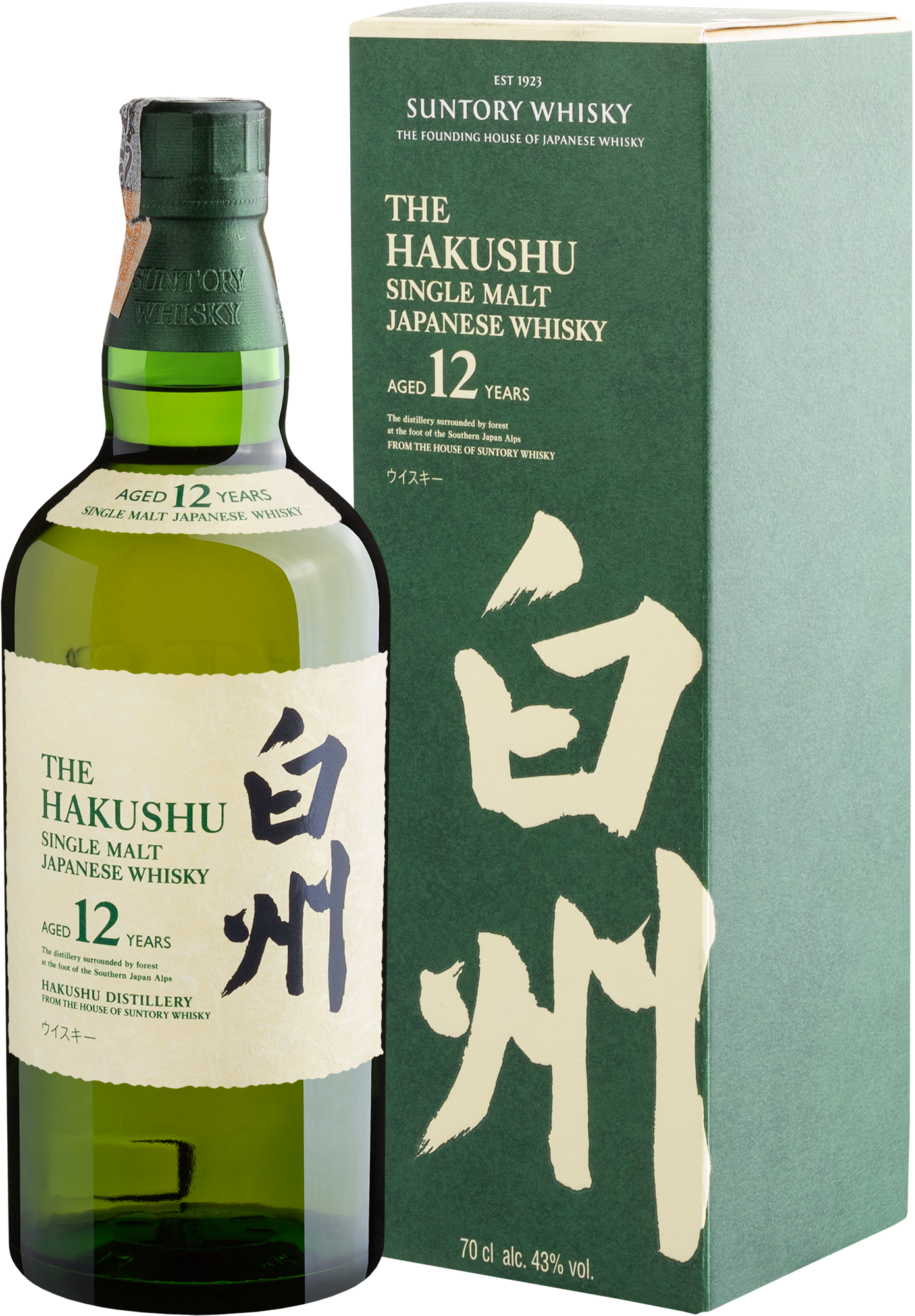 The Hakushu Single Malt Japanese Whisky Aged 12 Years - 700mL