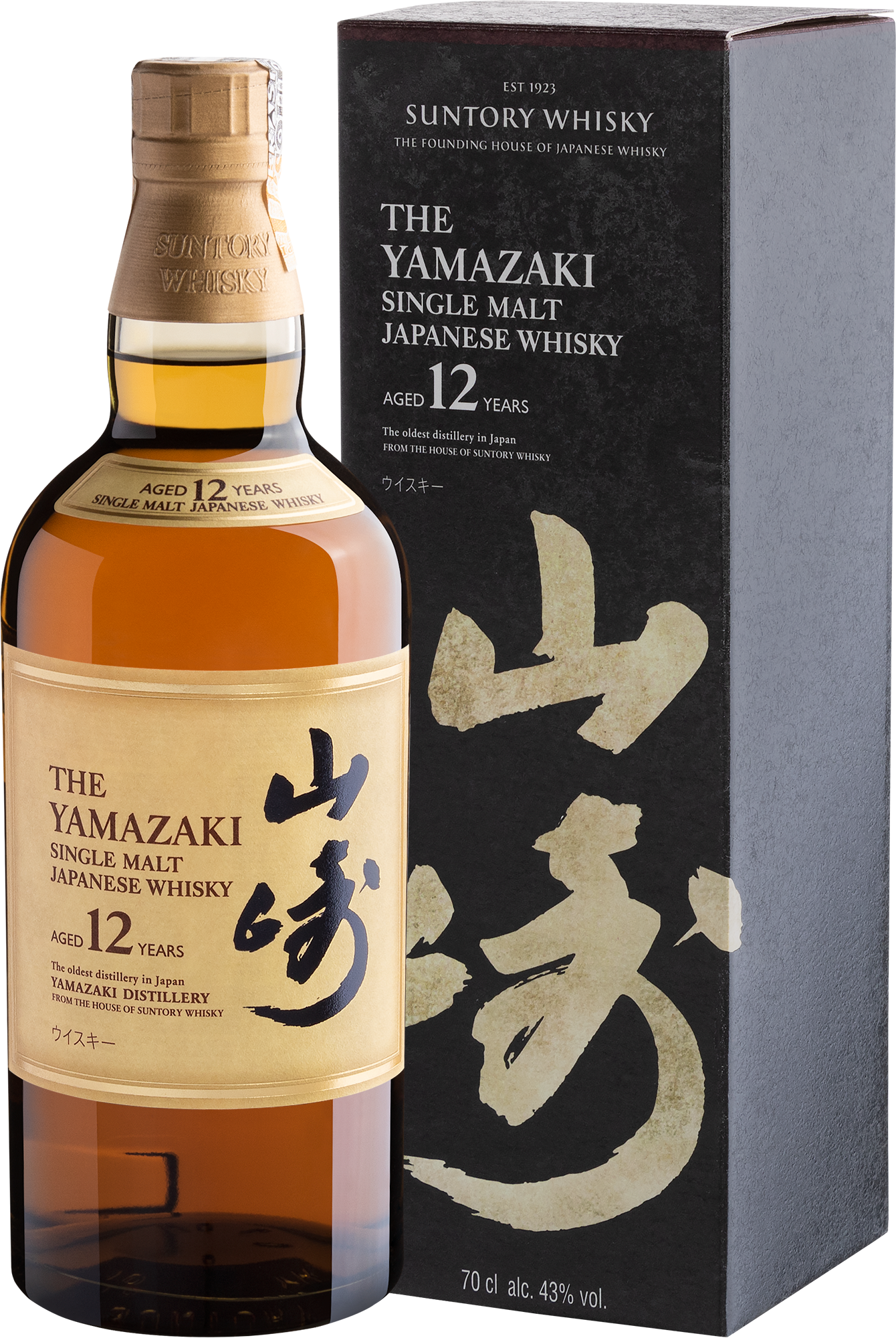 The Yamazaki Single Malt Japanese Whisky Aged 12 Years - 700 mL