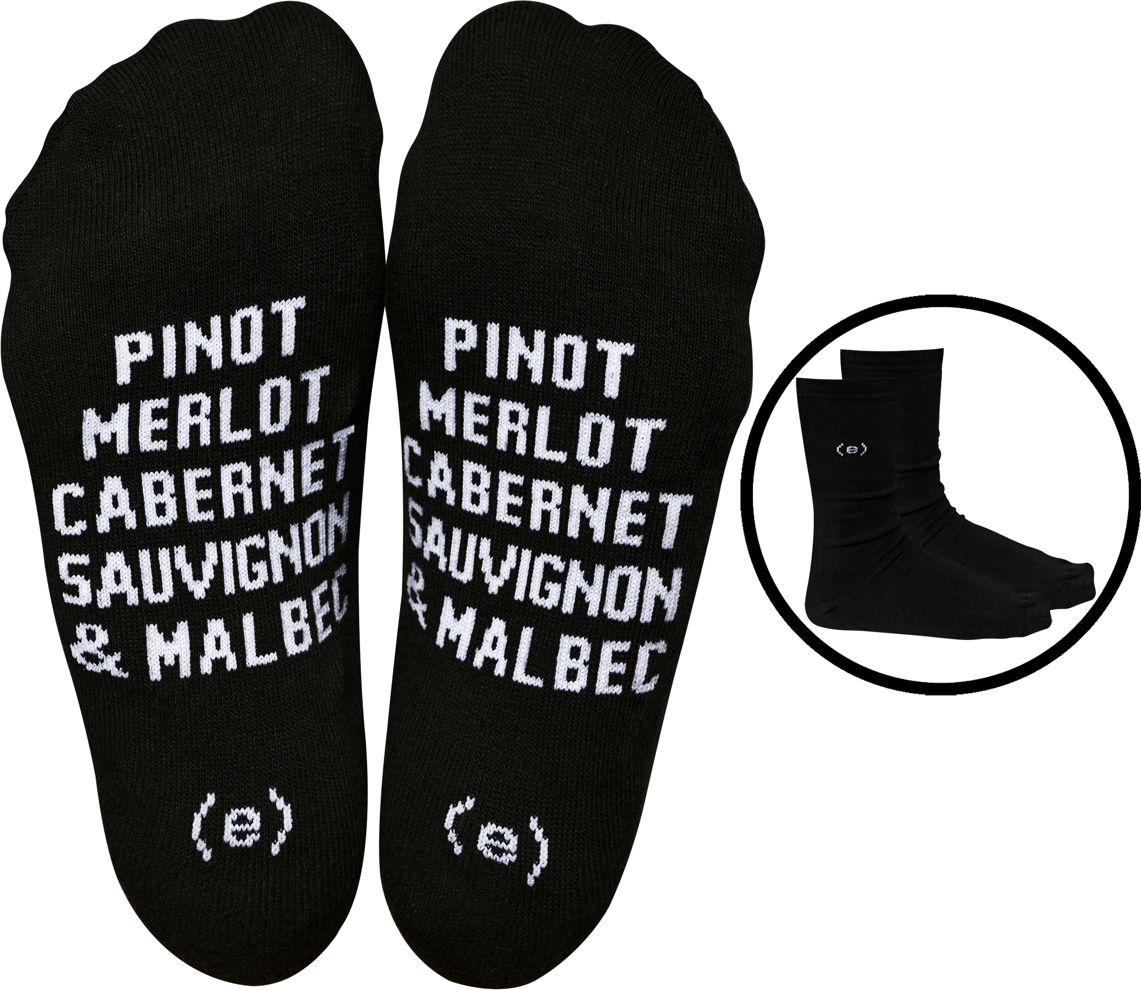 Meia Evino Preta - "Pinot, Merlot, Cabernet Sauvignon & Malbec"