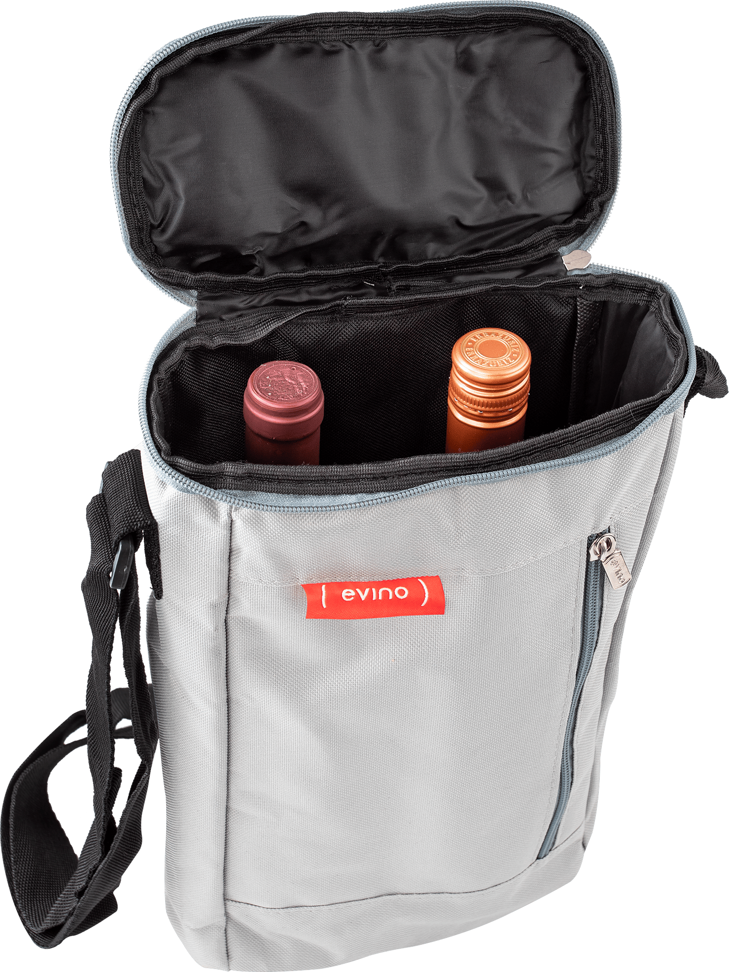 Bolsa Exclusiva Evino Cinza para 2 garrafas 2