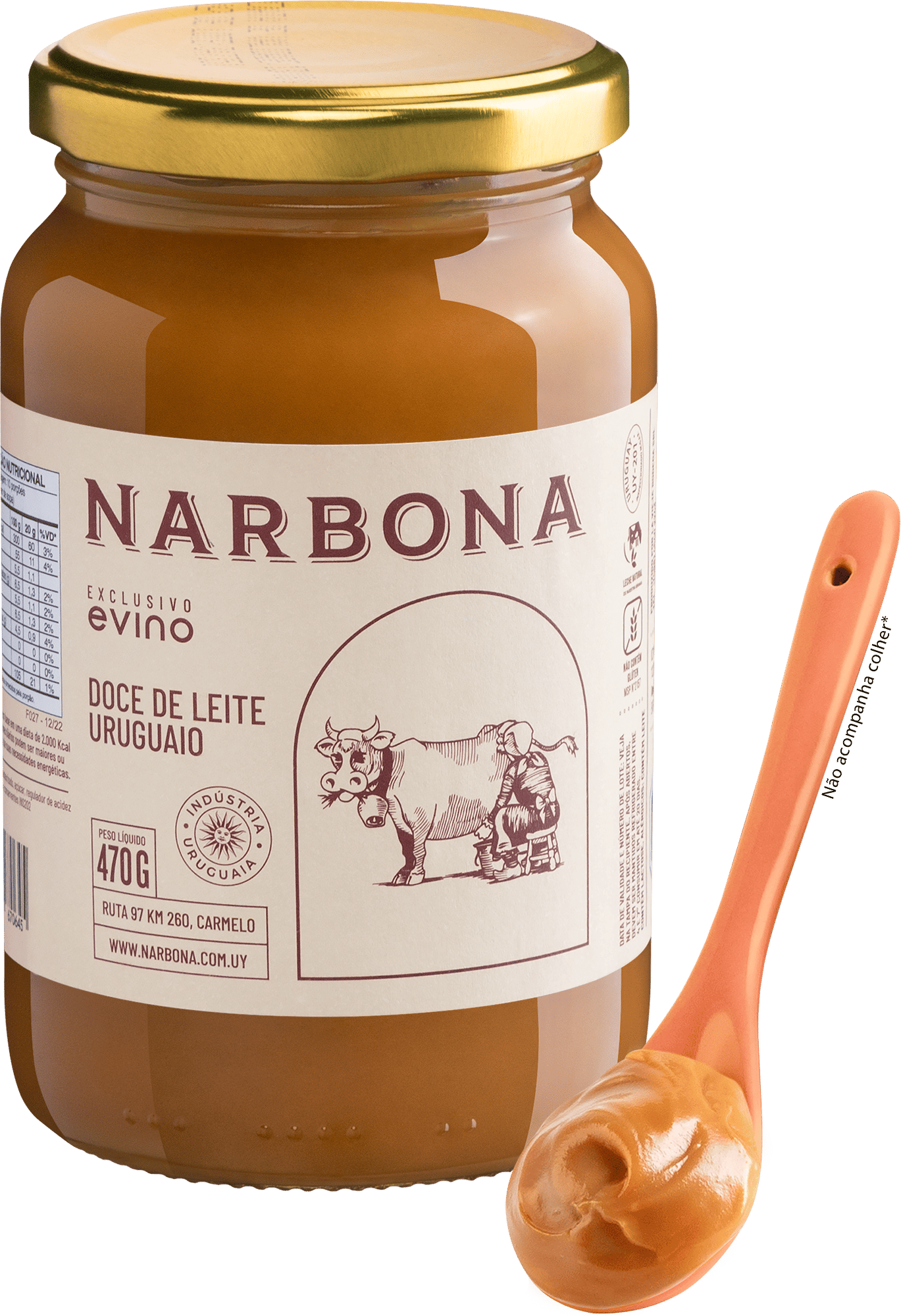 Doce de Leite Uruguaio Narbona Exclusivo Evino - 470g