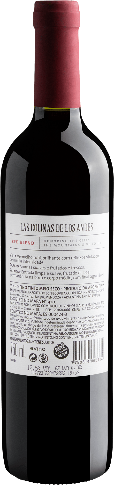 Las Colinas De Los Andes Red Blend 2022 2