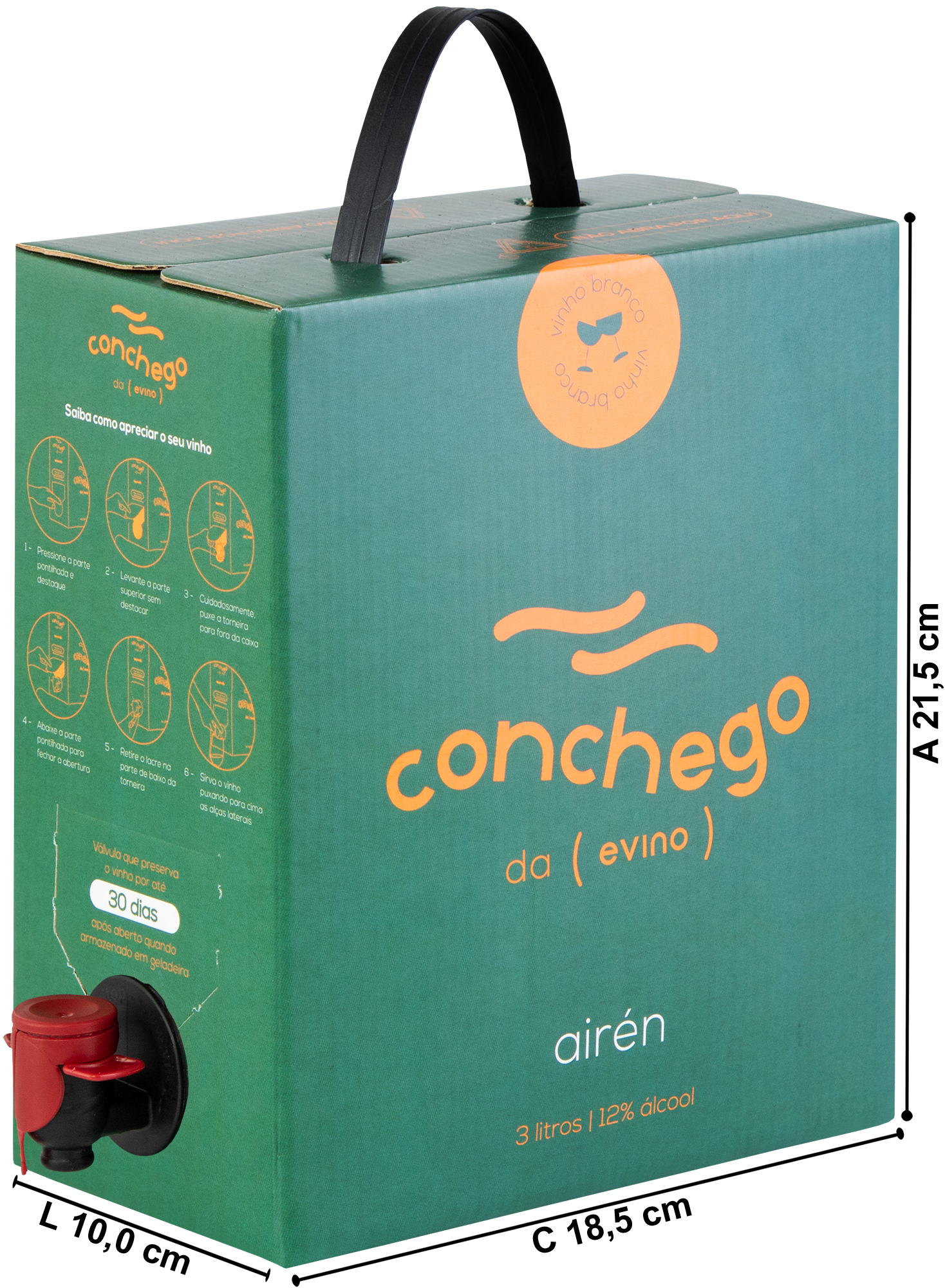 Conchego Airén Bag in Box 3L 2022 | Vinho na Caixa