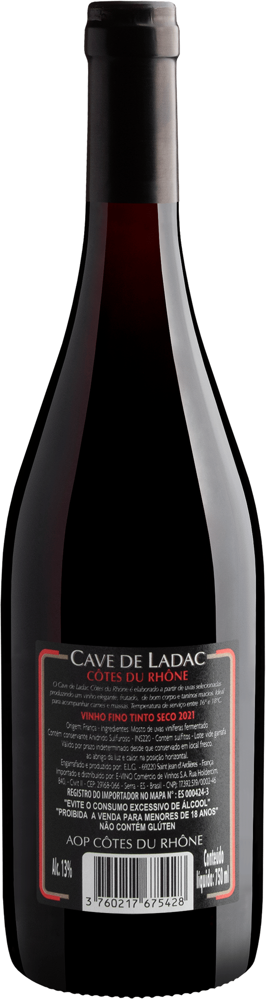 Cave de Ladac Grand d'Excellence Cuvée Prestige Côtes du Rhône AOP 2021 2
