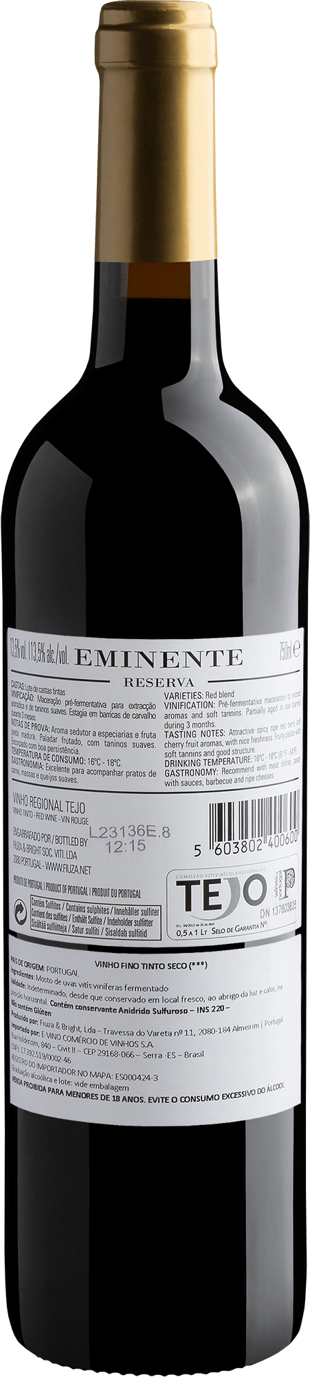 Fiuza Estate Bottled Eminente Reserva 2