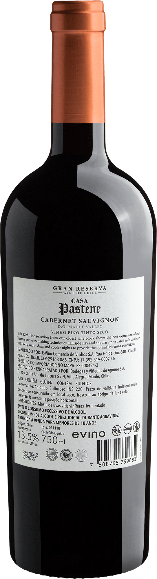 Casa Pastene Gran Reserva Cabernet Sauvignon Valle del Maule D.O. 2018 2