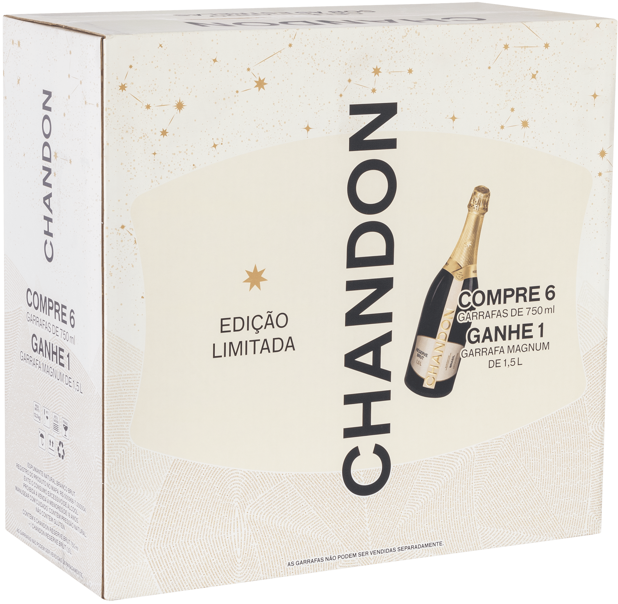 Kit Chandon Réserve Brut: leve 6 garrafas 750mL e GANHE 1 garrafa 1,5L 2