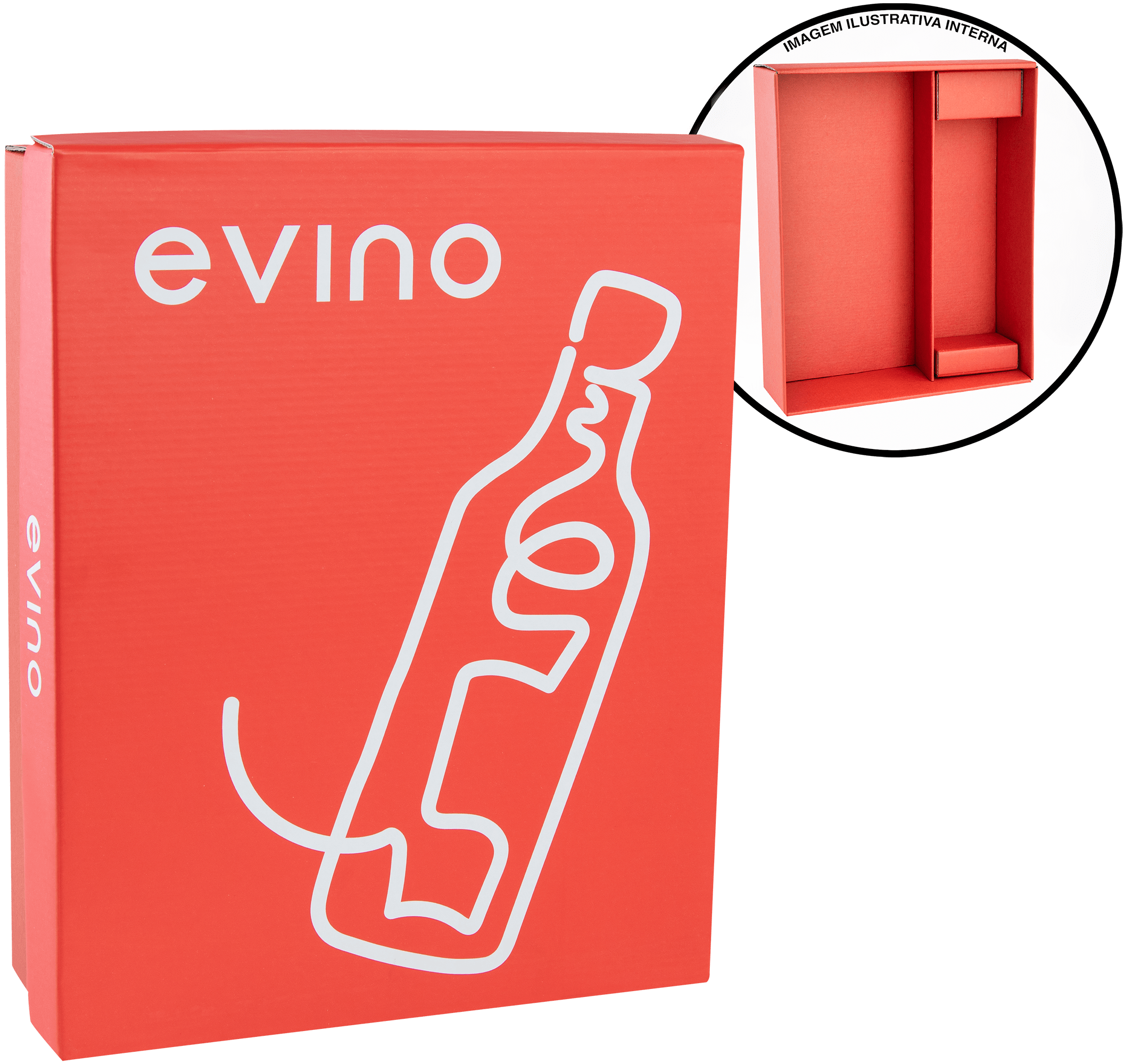 Caixa de Presente Para 1 Garrafa Exclusivo Evino