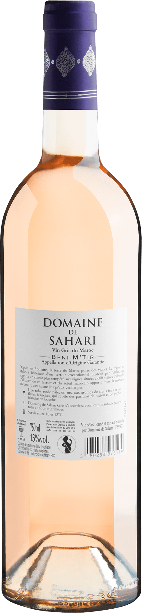 Domaine de Sahari Vin Gris du Maroc Beni M'Tir AOG 2022 2