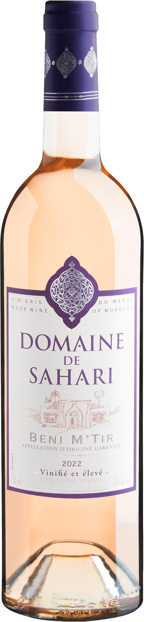 Domaine de Sahari Vin Gris du Maroc Beni M'Tir AOG 2022