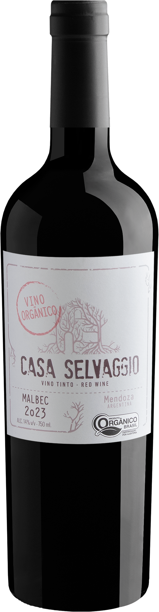 Casa Selvaggio Malbec Vino Orgânico 2023