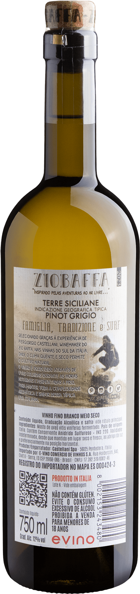 ZioBaffa Pinot Grigio Terre Siciliane IGT 2023 2
