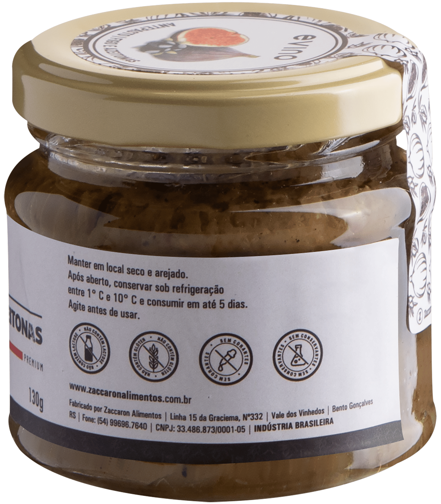 Antepasto de Figo e Azeitonas Zaccaron - 130g  2