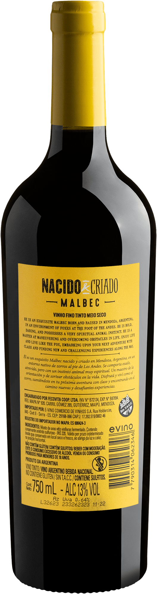 Nacido & Criado en Mendoza Malbec  2