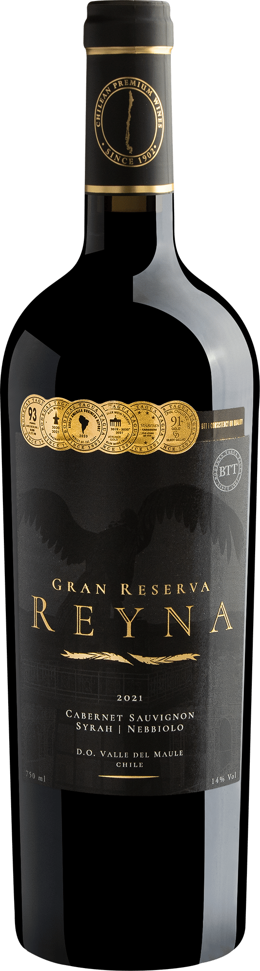 Reyna Gran Reserva Cabernet Sauvignon - Syrah - Nebbiolo Valle del Maule D.O. 2021