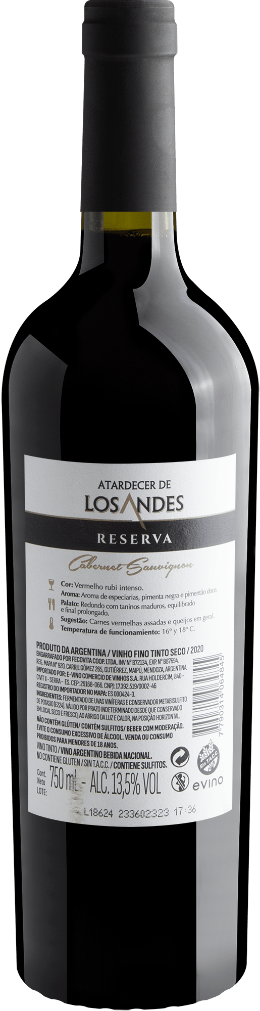 Atardecer de Los Andes Reserva Cabernet Sauvignon 2020 2