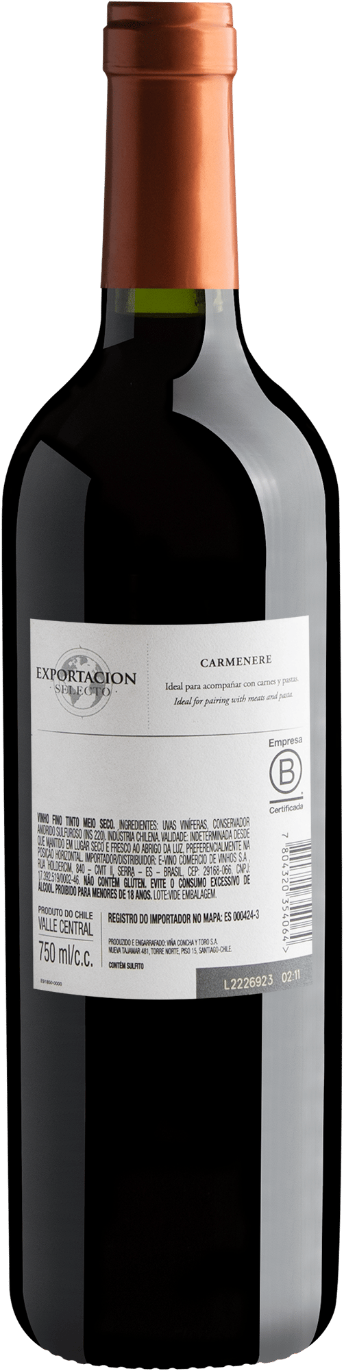 Concha y Toro Exportacion Selecto Carménère 2