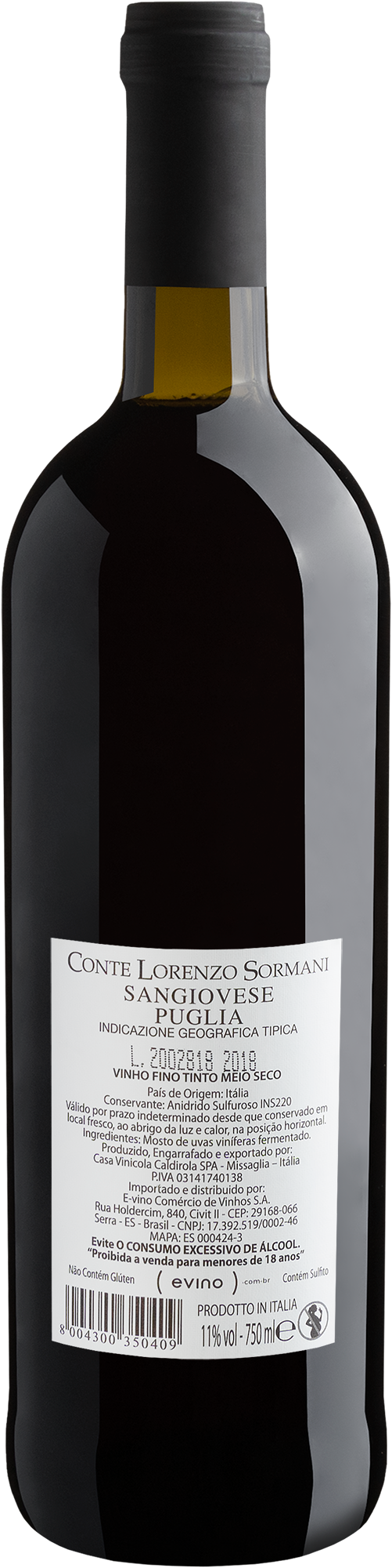 Conte Lorenzo Sormani Sangiovese Puglia IGT 2