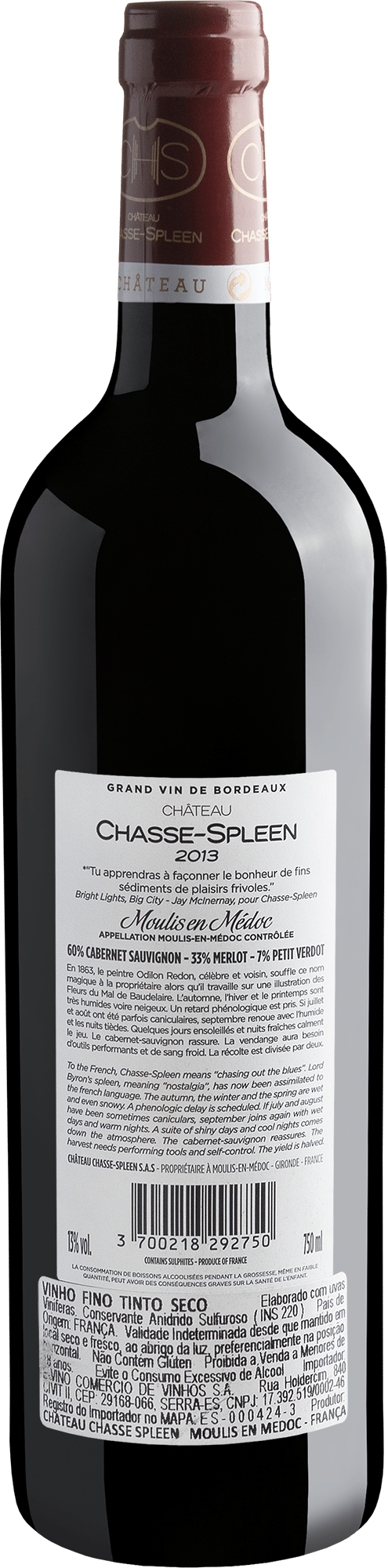 Château Chasse-Spleen Moulis en Médoc AOC 2013 2